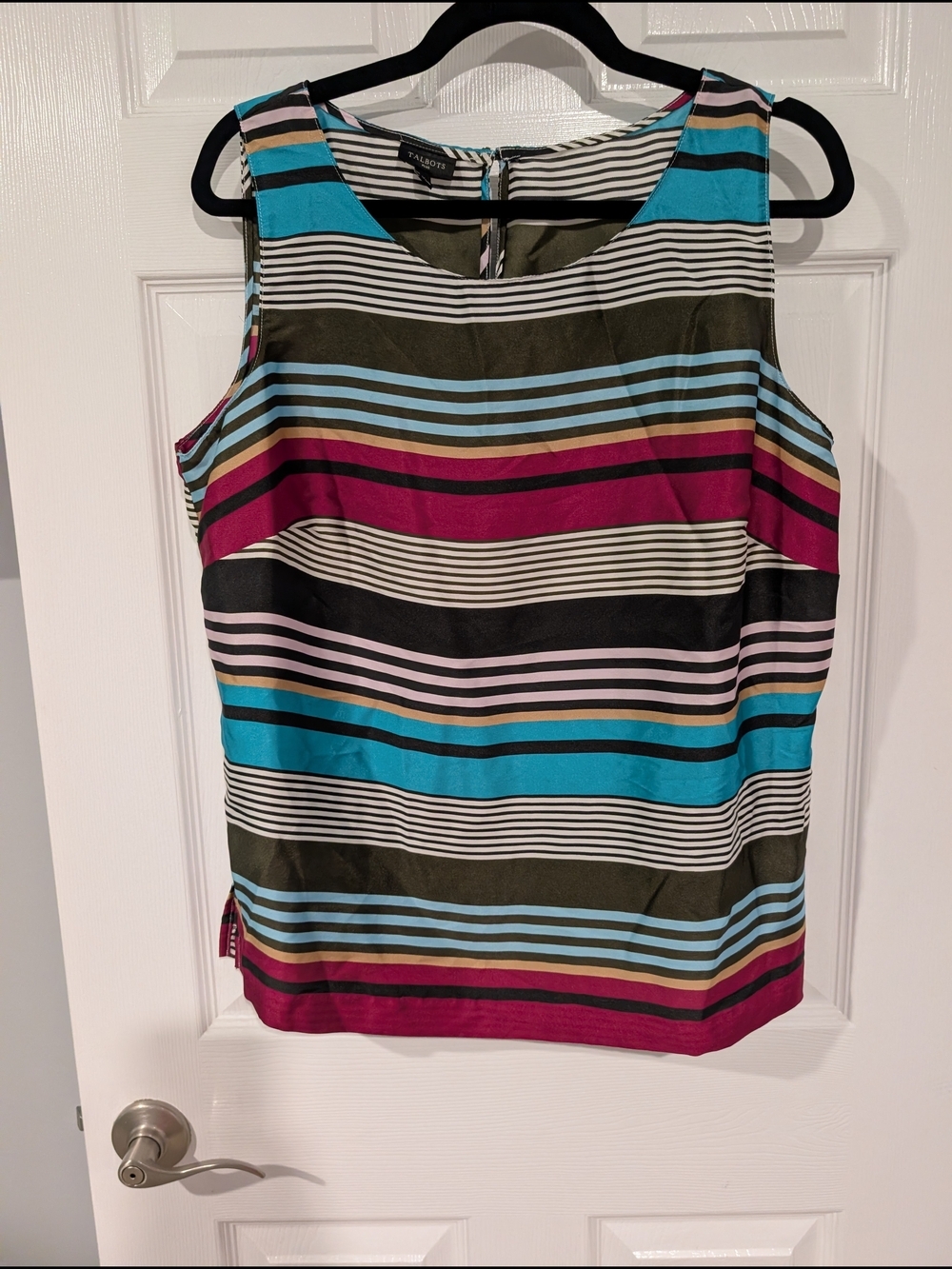 Talbots Plus Multicolored Striped Sleeveless Top in Size X